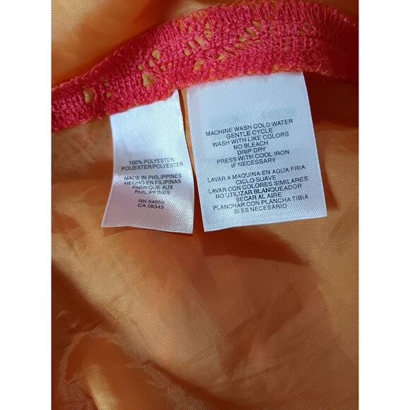 JONES STUDIO Dress Plus 20W 2X Pockets Pleats Pink Crochet Overlay Dressy Event - Picture 6 of 8